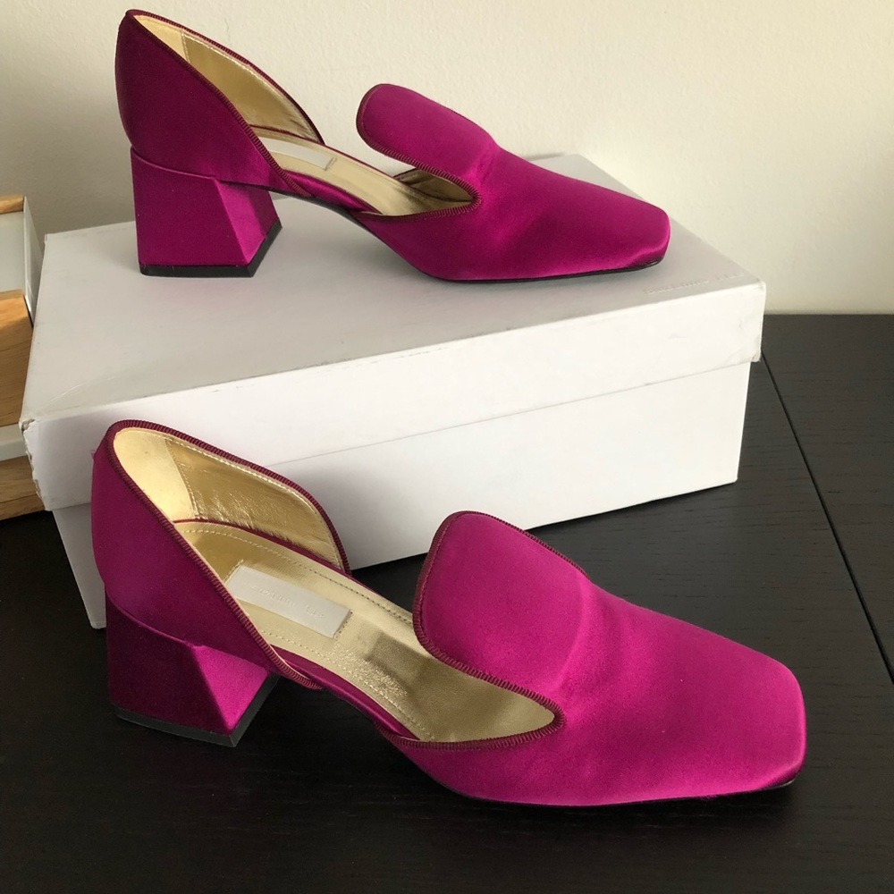 SUZANNE RAE SATIN GROSGRAIN D'ORSAY - MAGENTA